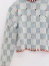 YANYAN KNITS Fall/Winter 2025 Collection: Wool Plaid Work Jacket/Mid-Length Skirt YYK-YYW25-1191-LAN (Jacket)